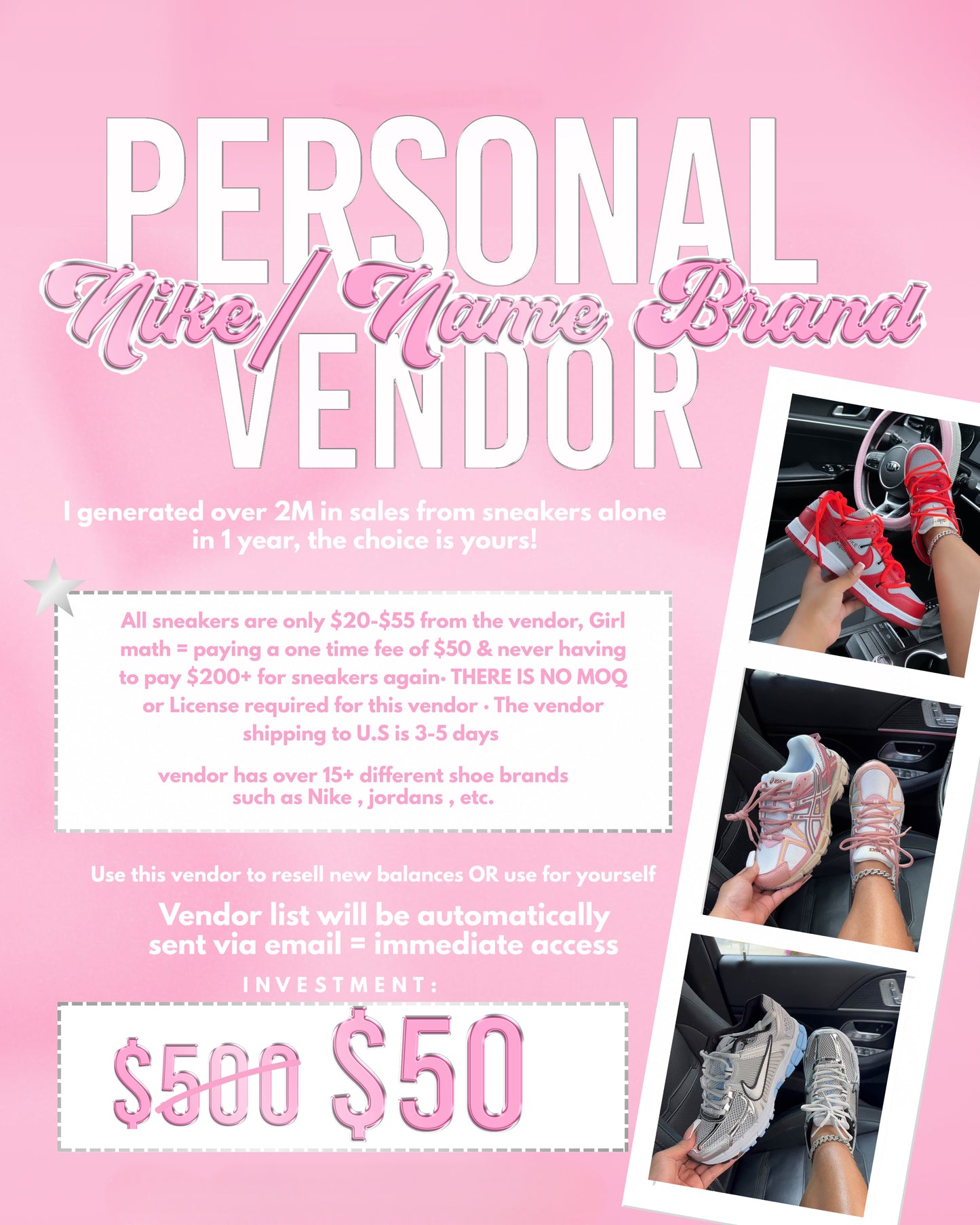 Personal Nike/Name Shoe Brand Vendor