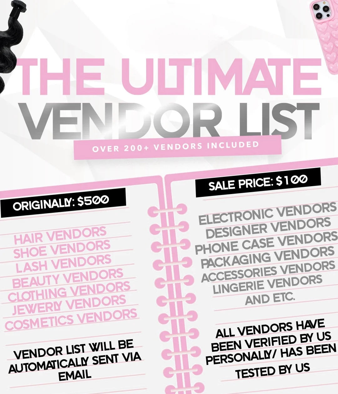 The Ultimate Vendor List - With Resell Rights ( Buy for $20 flip into $10k your first month )