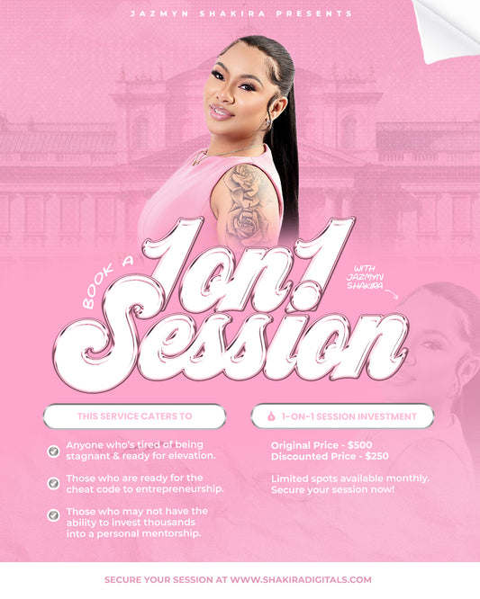 Book a 1 on 1 session with Jazmyn