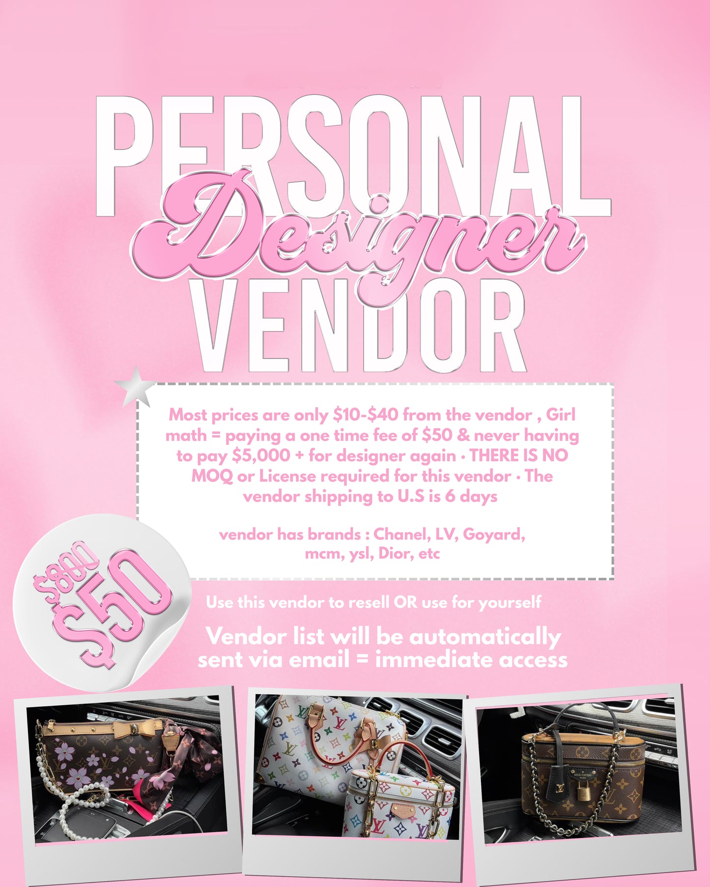 Personal Designer Vendor