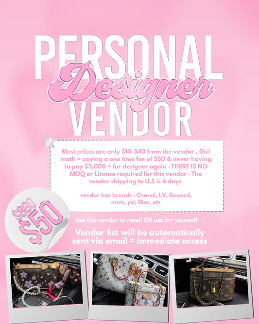 Personal Designer Vendor
